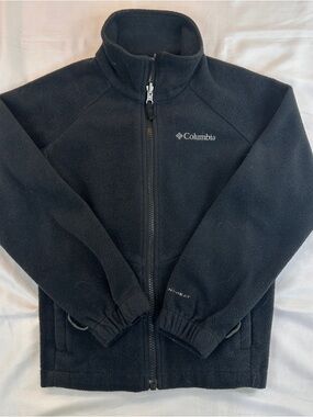 Columbia Unisex Kids Black Long Sleeve Full Zipper Fleece Jacket Size S - (512)